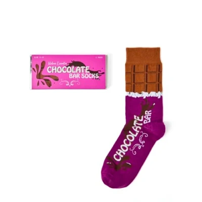 Image of Unisex Chocolate Socks Gift 1 Pair Cotton Rich Premium Novelty Gifts
