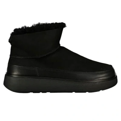 Image of Fitflop Women&#039;s Gen FF Ultra Mini Double Faced Shearling Boots Ankle, Black, 8 UK