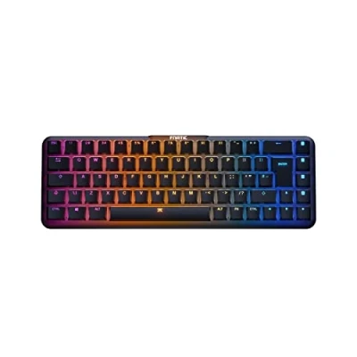 Image of Fnatic STREAK65 LP Black Compact RGB Gaming Mechanical Keyboard Speed Switches PBT Doubleshot Keycaps 65% Layout (60 65 Percent) Low Profile Esports (Intl. US ISO Layout, QWERTY)