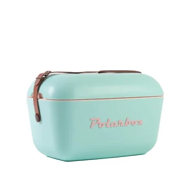 Image of PolarBox Cool Box Vintage 12L Green Classic Black