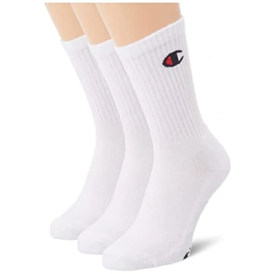 Image of Champion Unisex Core 3pp Crew Ankle Socks, Bianco, 5 Mar UK
