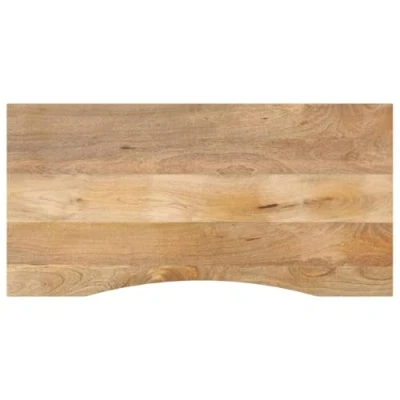 Image of vidaXL Solid Wood Mango Desk Top/Writing Desk/Table Top 140x50cm Rustic, Easy to Clean Surface for Dining/Office
