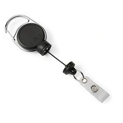 Image of Durable 832910 Badge Reel Extra Strong for Heavy Card Holders or Keys Up to 300 g, 5 Pack, Black