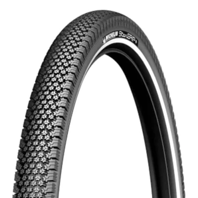 Image of MICHELIN Star Grip, Pneu Vélo Urbain, Tringle Rigide, Flancs Reflecto, Noir, 700 x 35 C
