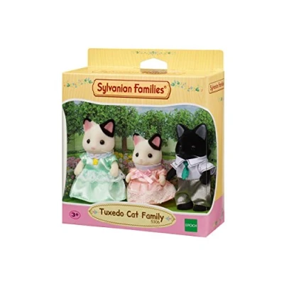 Image of Sylvanian Families 5306 Tuxedo Cat Family Set of 3