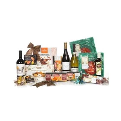 Image of Gourmet Hamper of San Jamón with Spanish Wine, Nougat, Bombons,Biscuits, Iberico Lomo and more