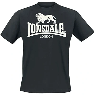 Image of Lonsdale Men&#039;s Against Racism Regular Fit T Shirt Black, Small