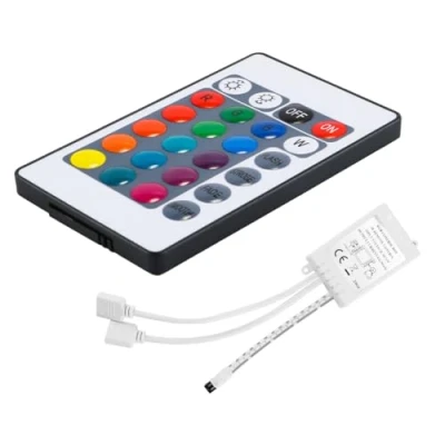 Image of WANGCL 2PCS 24 Keys Wireless IR Remote Controller with Receiver LED Strip RGB for 3528 5050 SMD Lights