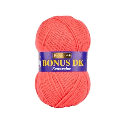 Image of Hayfield Bonus DK Double Knitting Yarn, Bright Coral (578), 100g by Sirdar