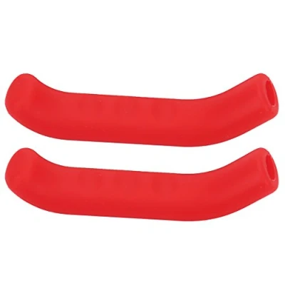 Image of Dilwe Bike Brake Lever Cover, 1 Pair Silicone Anti Slip Sleeve Handle Protection for Most Mountain Road Bikes (Red) Cycling Riding Others