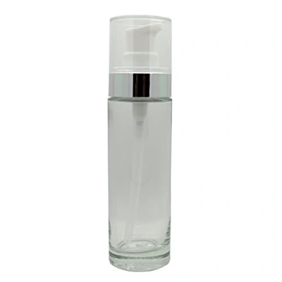 Image of 50ml Pure Glass Bottle for Cosmetics and Skincare products (Lotion Pump, Clear)