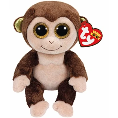 Image of TY Audrey Monkey Beanie Boos Regular, Baby Soft Plush Toy, Collectible Cuddly Stuffed Teddy