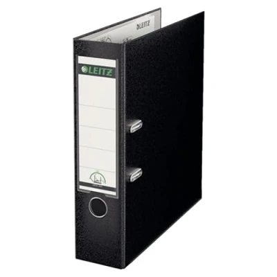 Image of Leitz 80mm 180 Lever Arch File Polypropylene A4 Black (10 Pack)