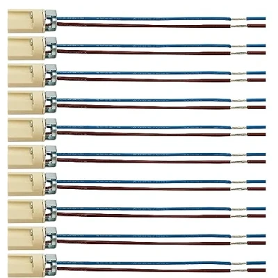 Image of RUNCCI YUN 10 pcs G9 Lamp Holder，G9 Ceramic Body Socket，G9 Holder Bulb Connector，Wire Connector Base Socket， for LED Halogen Light Bulbs at Home