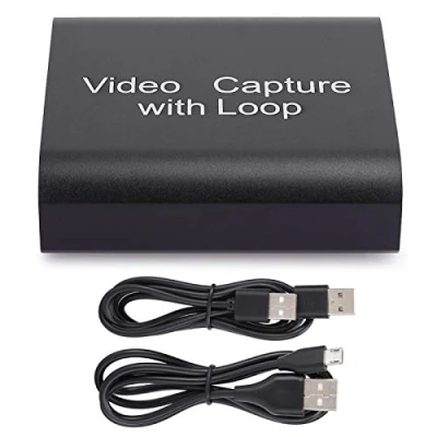 Image of KIKYO Capture Card, USB3.0 Video Card with Loop Out, HDMI 4K Ultra HD Fit for Game Console PS4/PS3/Xbox One Live Streaming(black)