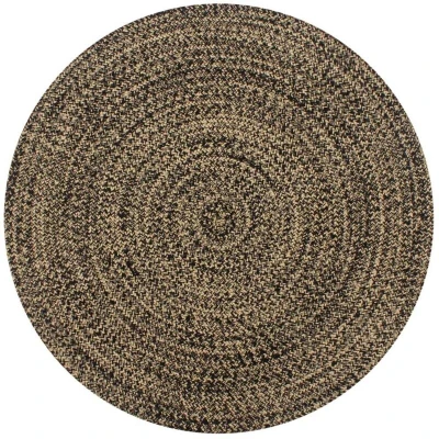 Image of vidaXL Handmade Rug Jute Black and Natural 150 cm