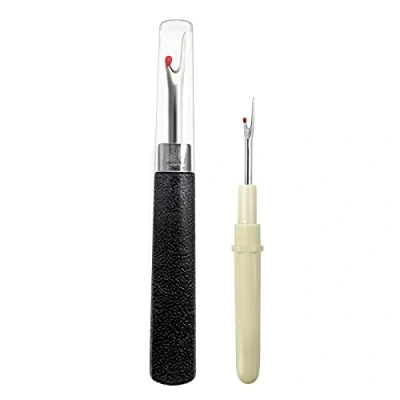 Image of Stitch Unpicker Tool, Seam Ripper Set, 2 Sizes Thread Unpicker, Sewing Kit, Black White for Hand Embroidery Cross