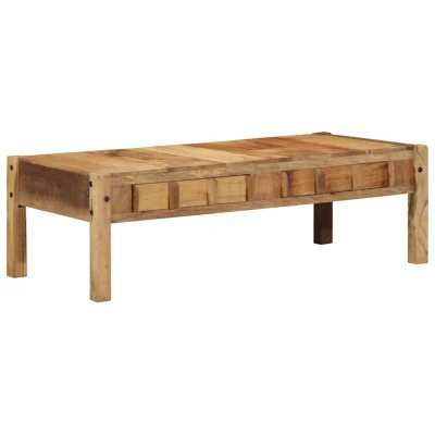 Image of vidaXL Coffee Table 110x55x35 cm Solid Wood Reclaimed