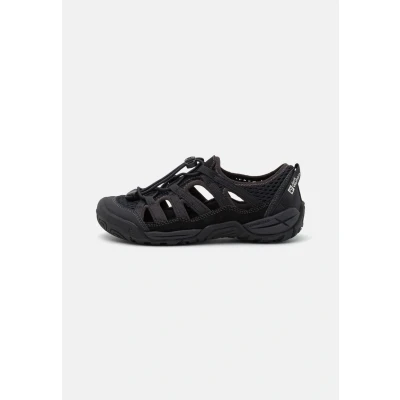 Image of Jack Wolfskin Levente Unisex Walking sandals for kids, Size: 3.5, Black Leather and textile