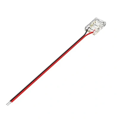 Image of Clearhill 5mm 2Pin 20Packs COB LED Strip Connectors,Solderless to Wire Connectors + 10cm Cable Gapless Connection for Single Color Strips