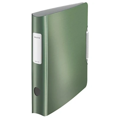 Image of Leitz Lever Arch File, Celadon green, A4, Curved spine 6.5 cm width, Elastic fastening, Light polyfoam, Style Range, 11090053