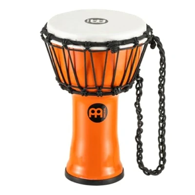 Image of Meinl Percussion JRD Djembe Instrument Very Small Handdrum Travel Diameter 7 Inches Plastic, Orange (JRD O)