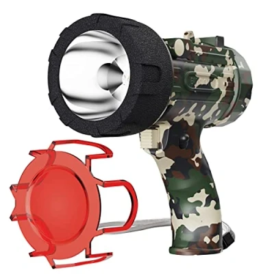 Image of BUYSIGHT Rechargeable Spotlight Flashlight, Hand held 2000 lumens Waterproof Flashlight Hunting Lamp with red Filter