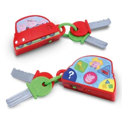 Image of Peppa Pig PP16 Peppa&#039;s Touch &amp; Learn Key Fob For Kids Interactive Learning Child Development, Colours Shapes Recognition, Coordination and Communication Features Fun Activities, 18 Months+