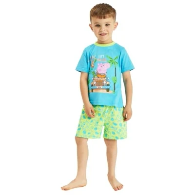 Image of Boys George Pig Short Pyjamas Nightwear (George Shorty, 18 24 Months)