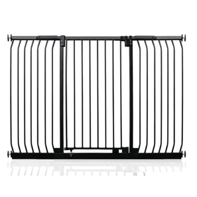 Image of Safetots Extra Tall Elite Safety Gate, 161cm 170cm, Matt Black, 96.8cm in Height, Pressure Fit Stair Baby Gate for Doors Hallways and Spaces, Barrier, Easy Installation
