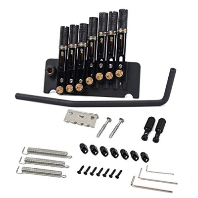 Image of Alnicov 7 Strings Headless Electric Guitar Bridge，with Tailpiece，for Musical Instrument Replacement