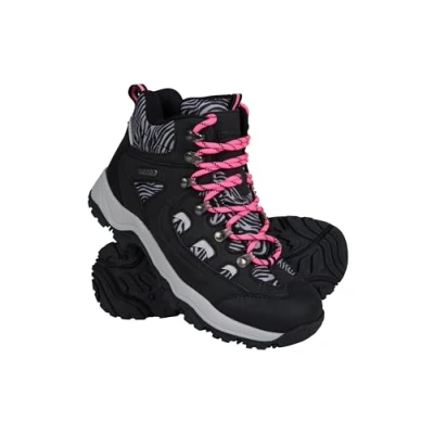 Image of Mountain Warehouse Adventurer Womens Boots Waterproof Rain Boots, Synthetic &amp; Textile Walking Shoes For Spring Summer, Hiking Trekking Bright Pink Adult Shoe Size 6