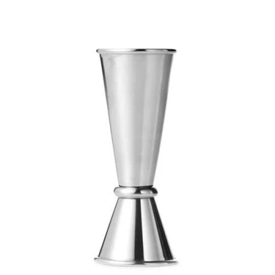 Image of Nova [NOVA] Cocktail Jigger Spirit Dual Measure Cup, Polished Effect, Stainless Steel (Double), 25 ml / 50