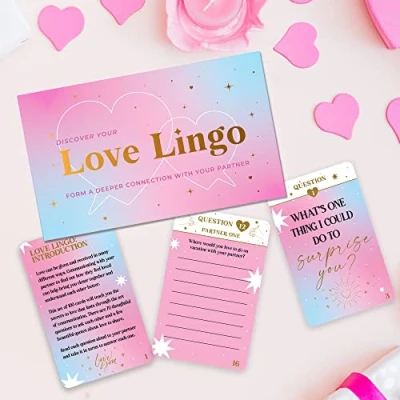 Image of Gift Republic Discover your love Lingo 100 card pack of thought provoking questions and quotes to share with loved one.