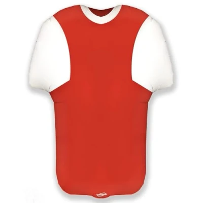 Image of Oaktree 24&quot; Shape Sports Shirt Red/White Foil Balloon