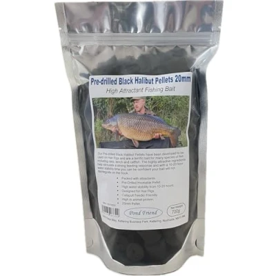 Image of Pre Drilled Black Halibut Carp Fishing Bait 20mm 700g