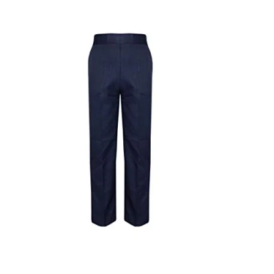 Image of Romaans Boys Pull Up School Trousers Elasticated On Black Grey Navy Age 2 3 4 5 6 7 8 9 10 11 12 13 (UK, Age, Years, Regular, Navy)