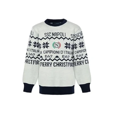 Image of SSC NAPOLI Christmas Jumper 2023 White/Navy Blue