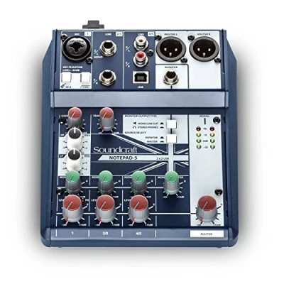 Image of Soundcraft Notepad 5 Small Format Analog Mixing Console with Usb