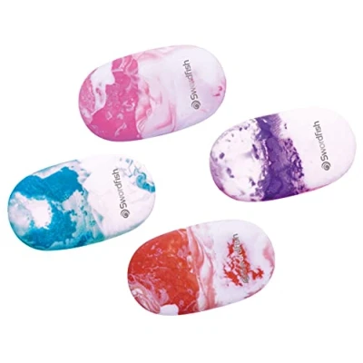 Image of Swordfish Marble Eraser [Pack of 24] PVC and Phthalate Free Tablet Assorted Colours [40375]