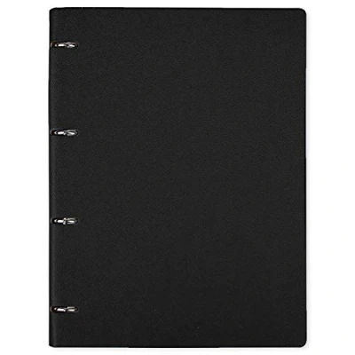 Image of Binder Ruled Notebook A4 Executive Origaniser Refillable Planner Round Ring Leather Cover Notepad