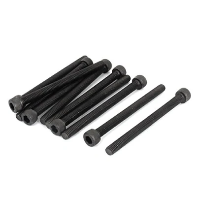 Image of Sourcingmap M6x75mm Hex Bolt Socket Head Cap Machine Screws Fasteners Black 10Pcs
