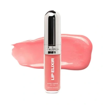 Image of Sacheu Lip Elixir Nourishing Glaze and Tint Gloss. High Shine Moisturizing Gloss Enriched with Oils For Hydrating Smooth Finish, Cruelty Free (Sheer Pink)