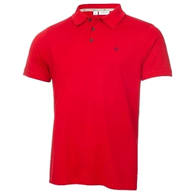 Image of Calvin Klein Mens Planet Polo Shirt Red L