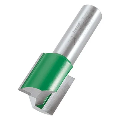 Image of Trend CraftPro Straight Two Flute Router Cutter Bit, 1/2 Inch Shank, 22mm Cut Diameter &amp; 25mm Length, Tungsten Carbide Tipped, C031CX1/2TC