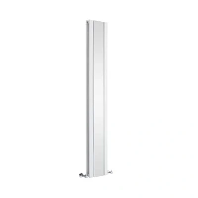 Image of Milano Icon White Vertical Double Panel Radiator with Full Length Mirror 1800mm x 265mm