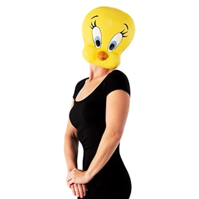 Image of Rubies Official Warner Bros Space Jam 2 Tweety Bird Mask, Cartoon Costume Accessory Adults, World Book Day Halloween