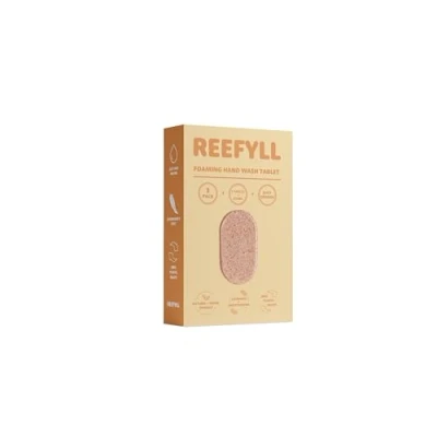 Image of Reefyll Foaming Hand Soap 3 Refill Tablets, Dissolvable Plastic Free Wash Pods, Just Add Water to Transform Velvety Foam, Juicy Orange Scent