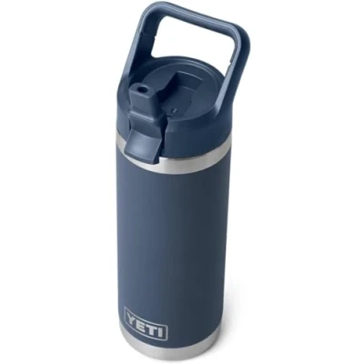 Image of YETI Rambler C Straw Bottle, Stainless Steel Vacuum Insulated Bottle with Cap, Navy, 18 oz (532 ml)