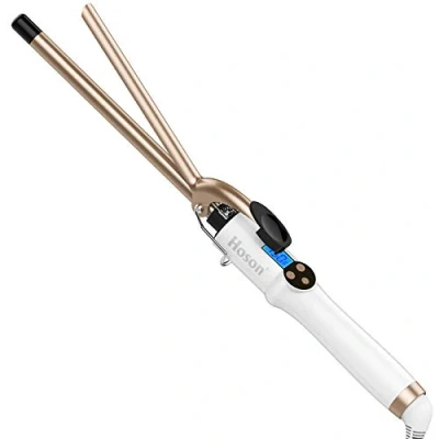 Image of Hoson 13mm Hair Curling Tongs Professional, Curler Iron for Long &amp; Short Hair, Ceramic Tourmaline Curl Wand Barrel